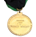 Mickey Wright's 10K Gold LPGA Winner’s Medal 1959 Alliance Machine Intl. Championship 