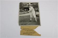 Bobby Jones at East Lake Golf Club “World's Greatest Golfer” Original Wire Photograph 7/15/1926