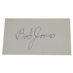 Robert T. Jones, Jr. “Bob Jones” Signed 3x5 Card JSA ALOA
