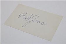 Robert T. Jones, Jr. “Bob Jones” Signed 3x5 Card JSA ALOA