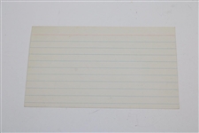 Robert T. Jones, Jr. “Bob Jones” Signed 3x5 Card JSA ALOA