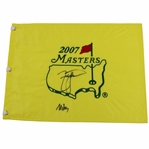 Zach Johnson Signed 2007 Masters Tournament Embroidered Flag JSA ALOA