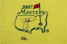 Zach Johnson Signed 2007 Masters Tournament Embroidered Flag JSA ALOA