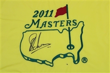Charl Schwartzel Signed 2011 Masters Tournament Embroidered Flag JSA ALOA