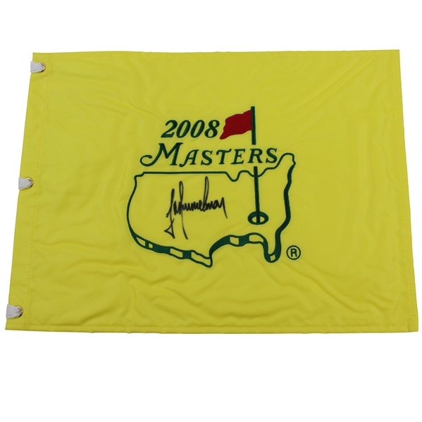 Trevor Immelman Signed 2008 Masters Tournament Embroidered Flag JSA ALOA