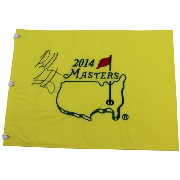Bubba Watson Signed 2014 Masters Tournament Embroidered Flag - Large Signature JSA ALOA