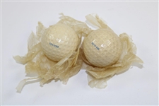 Circa 1925 Spalding Kro-Flite Mesh Original Sleeve of Two (2) Golf Balls with Wrapping