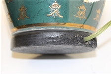 Classic Hand Painted Bobby Jones Tees Off with Crossed Clubs Hunter Green Table Lamp - Works