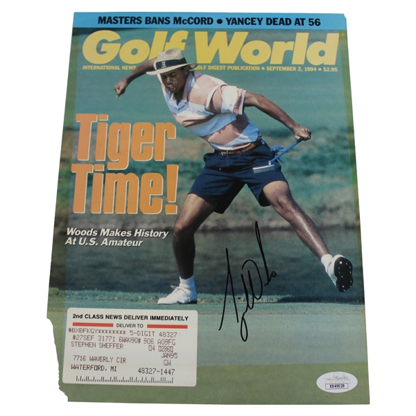 Tiger Woods Signed 1994 Golf World Magazine Cover only - US Amateur Victory #XX49029