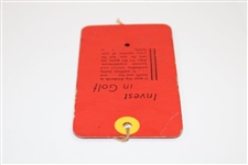 1941 Masters Tournament SERIES Ticket #1162 with Original String