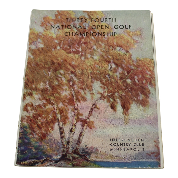 1930 US Open at Interlachen Program - Bobby Jones Grand Slam!