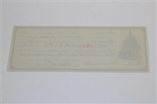 1934 Augusta National GC Promissory Check No. 140 Signed by Clifford Roberts JSA ALOA