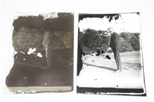Glass Golfer Negative with Photo