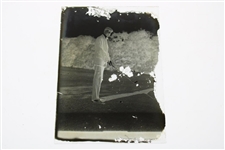 Glass Golfer Negative with Photo