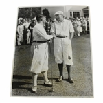 Bobby Jones & Jess Sweetser 1930 US Amateur Merion International News Wire Photo 9/26/30