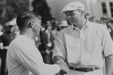 Bobby Jones & Jess Sweetser 1930 US Amateur Merion International News Wire Photo 9/26/30