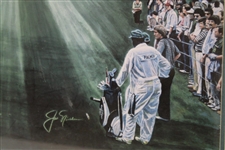 Sunday at Augusta Palmer & Jack on 16th Hole Tee Box Hamlin Print - Framed