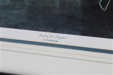 Sunday at Augusta Palmer & Jack on 16th Hole Tee Box Hamlin Print - Framed