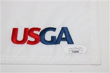 Jon Rahm Signed 2021 US Open at Torrey Pines White Embroidered Flag JSA #TT58989