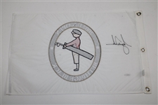 Tiger Woods Signed 2002 US Open at Bethpage Black Embroidered Flag UDA #BAJ15441