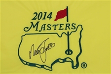 Nick Faldo Signed 2014 Masters Embroidered Flag JSA #K096797