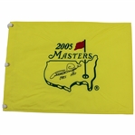 Bernhard Langer Signed 2005 Masters Embroidered Flag with Years Won JSA ALOA
