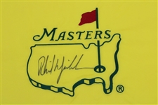 Phil Mickelson Signed Undated Masters Embroidered Flag JSA ALOA