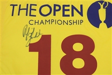 Phil Mickelson Signed 2013 The OPEN at Muirfield Yellow Screen Flag PSA/DNA #Y04845