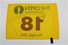 Phil Mickelson Signed 2013 The OPEN at Muirfield Yellow Screen Flag PSA/DNA #Y04845