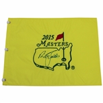 Nick Faldo Signed 2015 Masters Embroidered Flag JSA ALOA