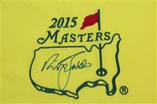 Nick Faldo Signed 2015 Masters Embroidered Flag JSA ALOA