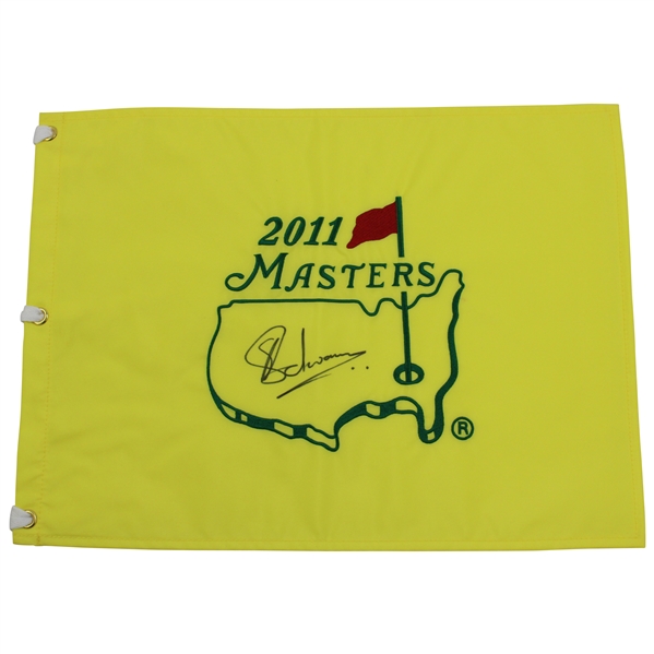Charl Schwartzel Signed 2011 Masters Embroidered Flag JSA ALOA