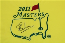 Charl Schwartzel Signed 2011 Masters Embroidered Flag JSA ALOA