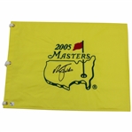 Nick Faldo Signed 2005 Masters Embroidered Flag JSA ALOA