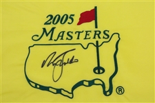 Nick Faldo Signed 2005 Masters Embroidered Flag JSA ALOA