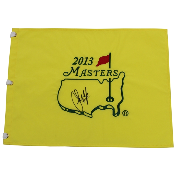 Sandy Lyle Signed 2013 Masters Embroidered Flag JSA ALOA