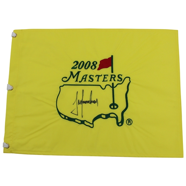 Trevor Immelman Signed 2008 Masters Embroidered Flag JSA ALOA