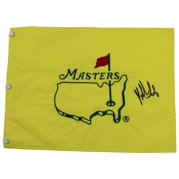 Bubba Watson Signed Undated Masters Embroidered Flag JSA ALOA