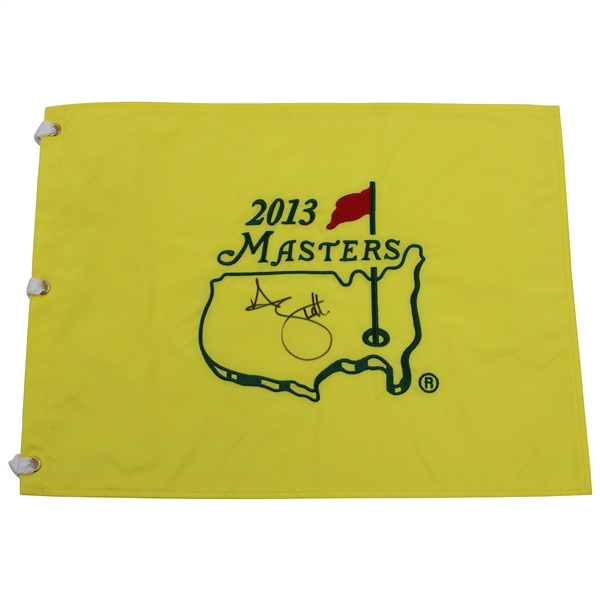 Adam Scott Signed 2013 Masters Embroidered Flag JSA ALOA