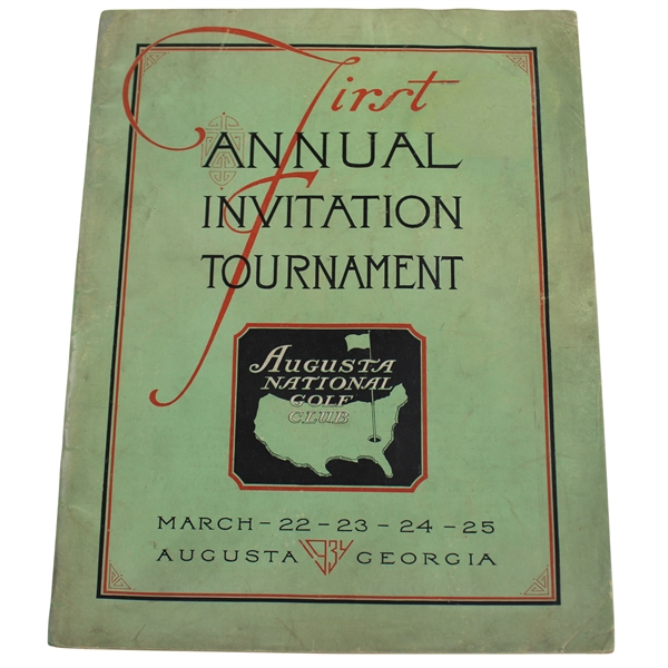1934 Augusta National Invitation Tournament Program (First Masters)