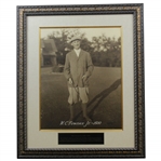 W.C Fownes Jr 1910 Large Format George Pietzcker Photo With Summary Of Golf Career - Framed