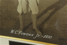 W.C Fownes Jr '1910' Large Format George Pietzcker Photo With Summary Of Golf Career - Framed