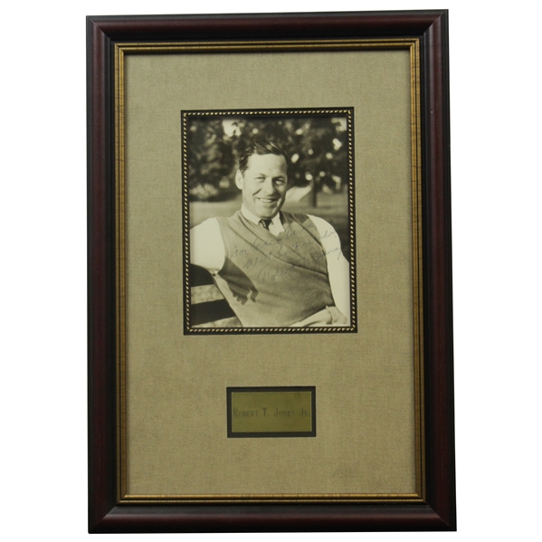 Bobby Jones Signed Photo With Personalization & With Best Wishes - Framed JSA ALOA