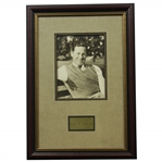 Bobby Jones Signed Photo With Personalization & With Best Wishes - Framed JSA ALOA
