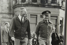 Dwight D. Eisenhower & Roger Wethered Signed Cut Signatures with Photo - Framed JSA ALOA