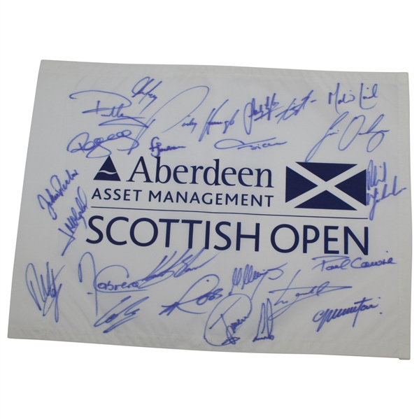 Multi-Signed Signed 2012 Scottish OPEN Flag Including Eleven (11) Major Champions JSA ALOA