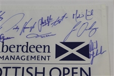 Multi-Signed Signed 2012 Scottish OPEN Flag Including Eleven (11) Major Champions JSA ALOA