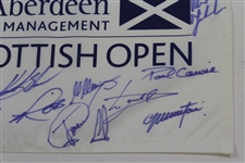 Multi-Signed Signed 2012 Scottish OPEN Flag Including Eleven (11) Major Champions JSA ALOA
