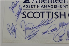 Multi-Signed Signed 2012 Scottish OPEN Flag Including Eleven (11) Major Champions JSA ALOA