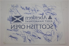 Multi-Signed Signed 2012 Scottish OPEN Flag Including Eleven (11) Major Champions JSA ALOA